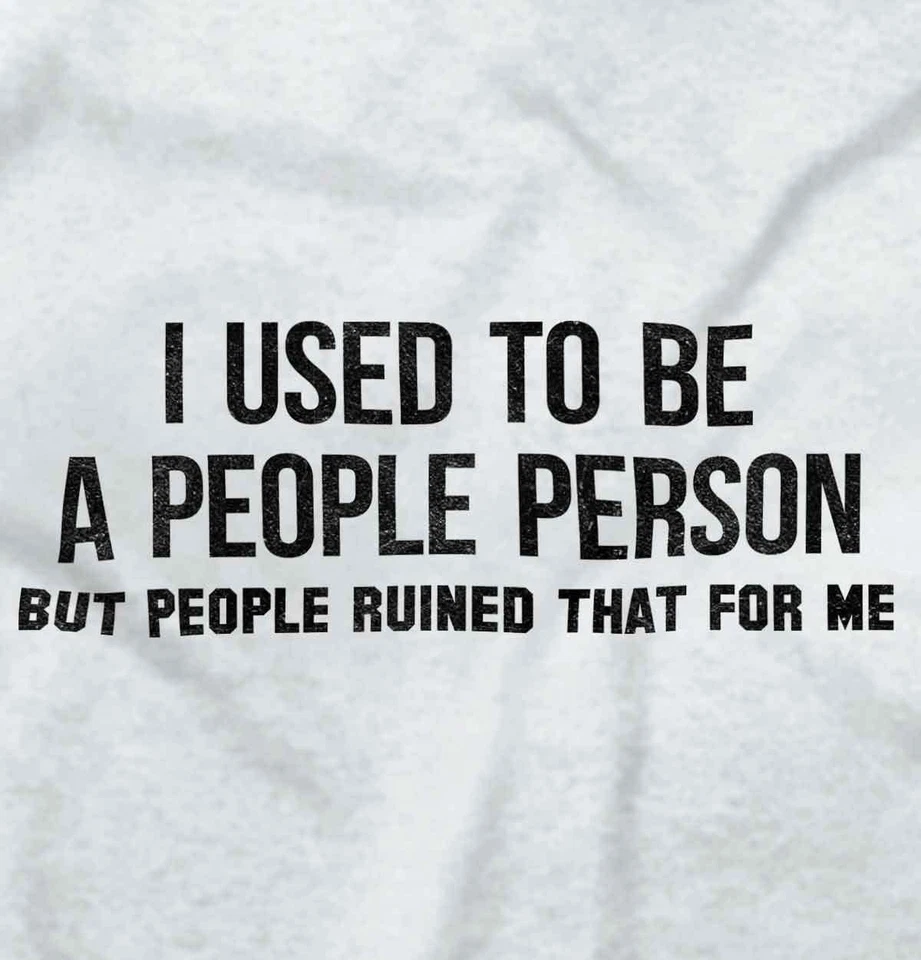 Camiseta Camiseta para Adultos Usada Para Ser Una Persona Divertida Antisocial Manga Larga Foto 2 de 3