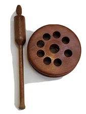 Custom Made Turkey Pot game Call with walnut Rod Pot Striker carved mushroom 