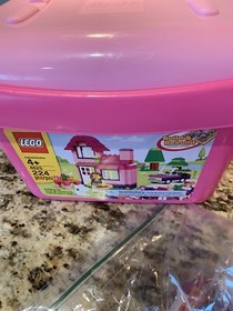 Lego Basic Set Building Toy Set 4625 House Car Pink Container 100% Complete