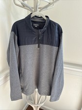 Eddie Bauer Men's Pullover 1/4 Zip Sweatshirt , Charcoal Gray, XXL