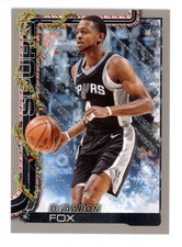 2025-26 TOPPS HOLIDAY SILVER METALLIC GLITTER DEAARON FOX #H157 SPURS