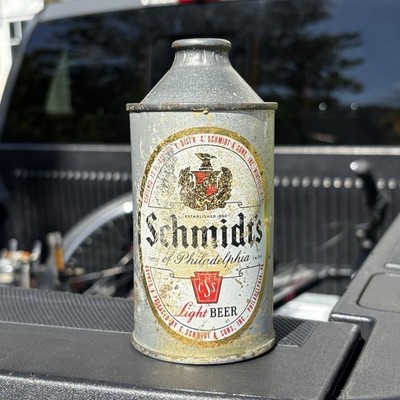 Schmidt's light beer cone top can