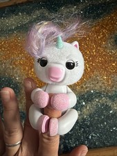 Fingerlings White Baby Unicorn Interactive Toy Small Robotic Works Tested