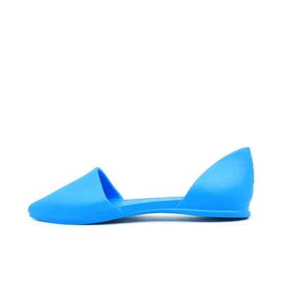 Native Damen Flache Schuhe EU 40 Ballerina W9 Blau Gummi Freizeit Ballerinas