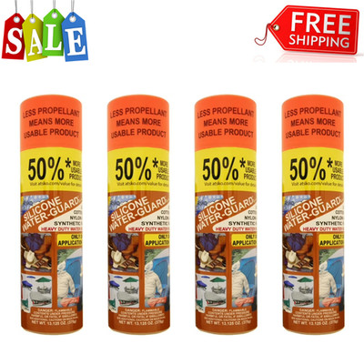 4 Pack Silicone Waterproof Spray Fabric Guard for Clothes Shoes Tent and Canvas