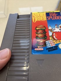 Short Order/Eggsplode NES Box Game and Manual!!  Authentic!  Nintendo