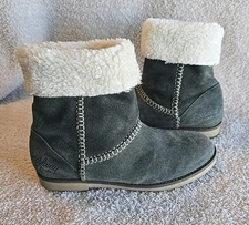 Coolway Azalea Green Suede Fleece Lined Winter Women's Mid Calf Boots Size 8.5