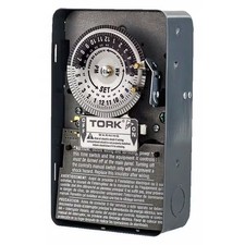 Nsi Tork Electromechanical Timer,24 hr,Gray,Metal 1101B Nsi Tork 1101B
