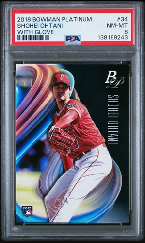 2018 Bowman Platinum Shohei Ohtani RC #34 PSA 8