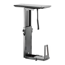 CPU Under Desk Mount Bracket Rack, Adjustable Computer Tower Desk Mount with