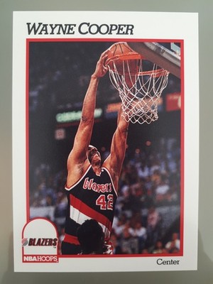 1991-92 NBA Hoops Wayne Cooper #424 Portland Trail Blazers B Basketball