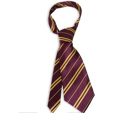 Harry Potter Tie Cravate Burgundy Gold Stripes One Size Licensed Rubies Costume
