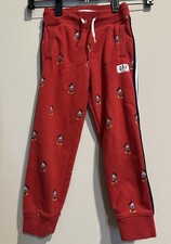 Gap Kids 5T Disney Mickey Mouse Red Pull On All Over Print Joggers