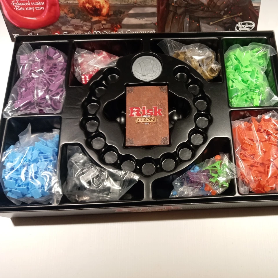 Risk Europe Board Game 2015 Hasbro Medieval Conquest Strategy Game NEW Open Box - Image 2 of 4