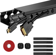 ENONCI Updated Cable Raceway Kit - 154 10x15.4 Inch Open Slot Wire Covers for