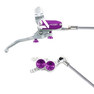 Hope Tech 4 X2 Freno a Disco - argento/argento - Leva sinistra