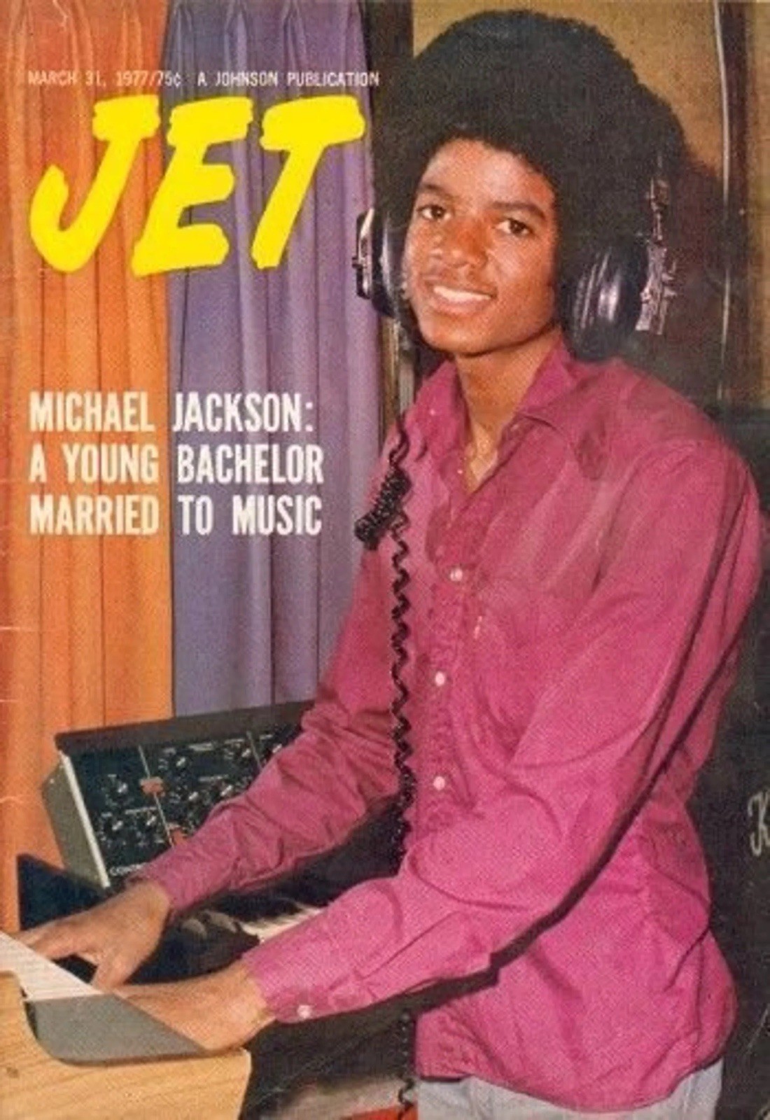 Michael Jackson JET Cover Magnet &ndash; 1977 Music Icon Retro Art 2.5x3.5&rdquo;