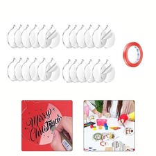 Transparent Acrylic Christmas Baubles Clear Round DIY Ornament Collection