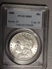 1886-P Morgan SILVER Dollar - PCGS Graded MS63