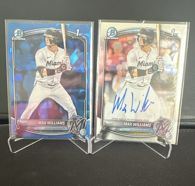Topps 2023 Bowman Chrome Max Williams Miami Marlins 1st Bowman Auto BDC-68