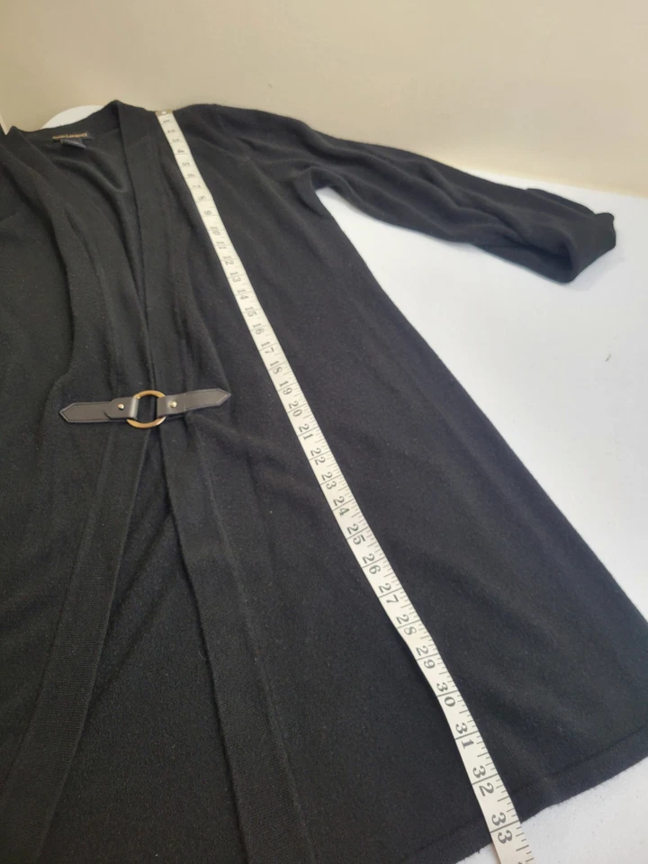 Cárdigan suéter para mujer Susan Lawrence negro tejido manga larga preppy talla XL Foto 4 de 4