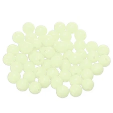 Fishing Beads Glow Hard Plastic Fish Rigs 8 mm (500 Pack, Natural Color)