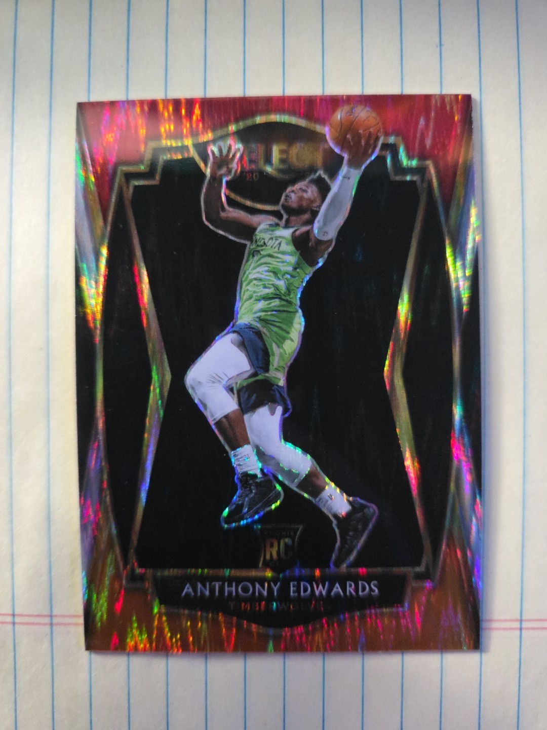 2020-21 Panini Select Premier Level Anthony Edwards #169 Tri-Color Prizm (RC)