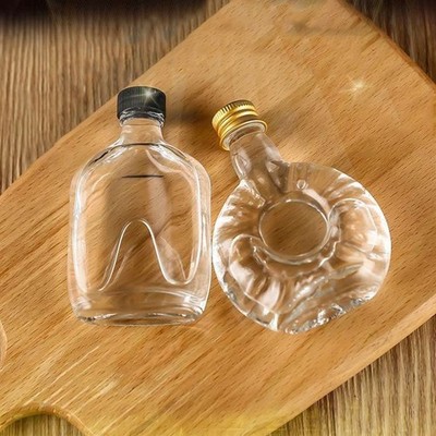 50ml leere Glas Weinflasche mit Deckel Getränkeflasche Schnaps Alkohol Schnapsflasche