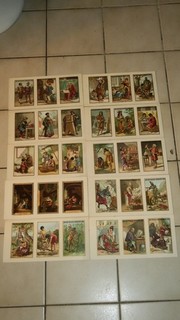 CHROMOS PUBLICITAIRES "AUX DEUX PASSAGES NOUVEAUTES LYON": LOT 30 CHROMOS XIXE