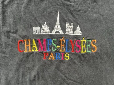 Produit Original France Authentique Shirt Mens Sm Champs Elysees Paris Embroider