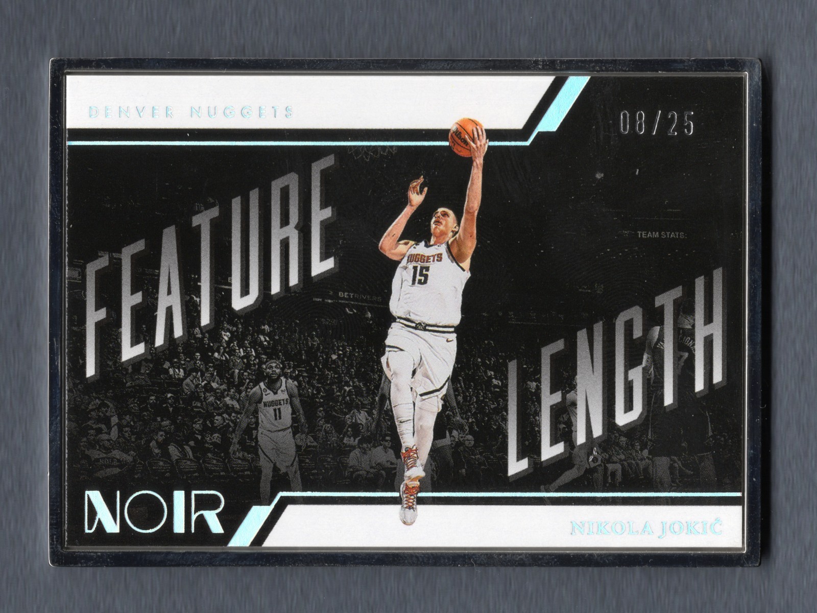 2022-23 Panini Noir Nikola Jokic Feature Length Sliver Metal Frame 08/25 #Y