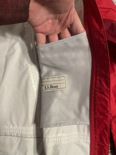 Boys L.L Bean Large 14/16 Trail Model Rain Shell Jacket Windbreaker Coat Pockets - Picture 18 of 19