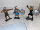 Marx Plastic Playset Warriors of the World Vikings Set of 3 - Six (6) Inch