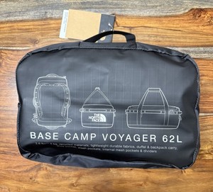 The North Face Base Camp Voyager Duffel - 62 L - NEW - BLACK LAPTOP LIGHTWEIGHT