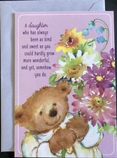 Happy Birthday Daughter Teddy Bear Card Hallmark Greeting Card