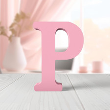 6 Inch Pink Wood Letters Unfinished Wood Letters for Wall Decor Decorative Stand