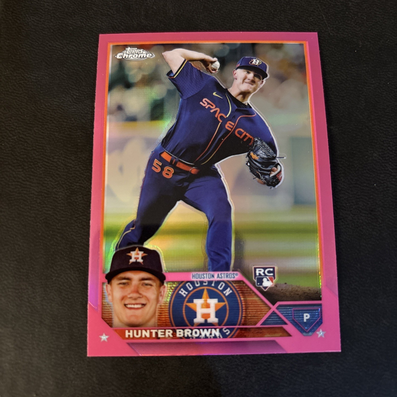2023 Topps Chrome - Hunter Brown #197 Pink Refractor (RC)