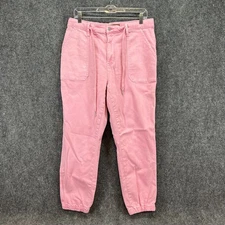 Judy Blue Women’s 13/31 Pink Garment Dyed Jogger Pants Elastic Cuff Style JB8681