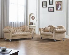 Divano Chesterfield in Velluto 2/3 Posti, Elegante e Confortevole, Moderno