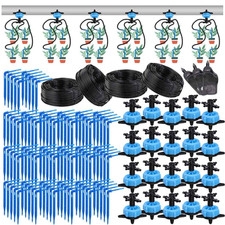 Drip Irrigation Kit 2/4 Way 8L Drippers System Garden Auto Plant Watering 10M UK