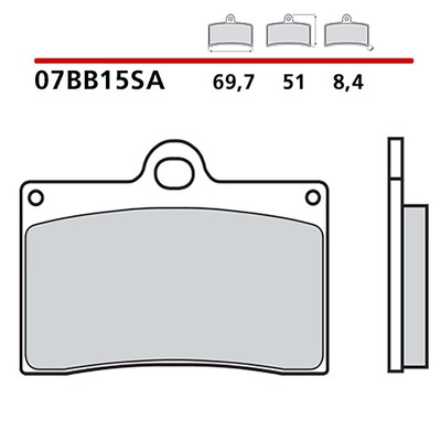 BREMBO FRONT BRAKE PAD KIT GUZZI CALIFORNIA SPECIAL 99-00-07B MOTORCYCLE MOUNT