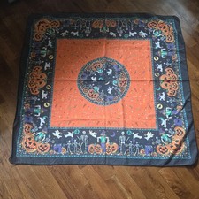 Vintage 1990sHalloween Spooky House Tableclot...