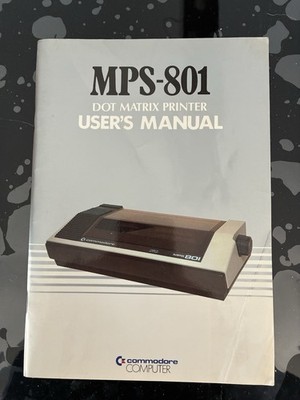 Commodore MPS 801 User Manual