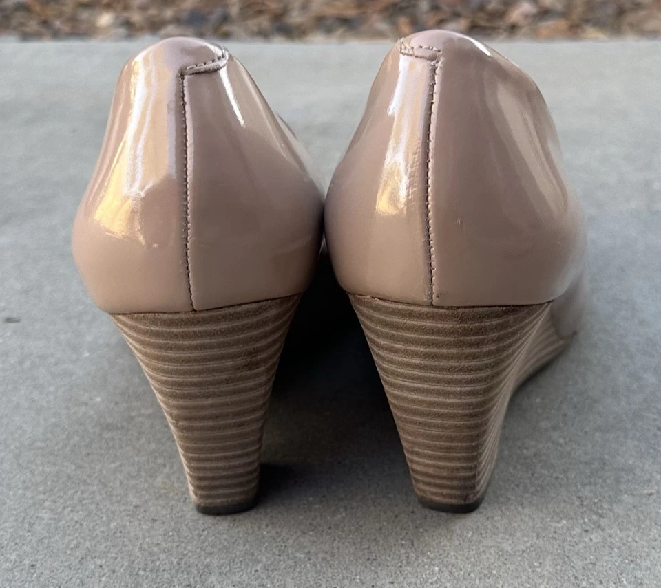Zapatos Jessica Simpson para mujer Sampson charol desnudo ballet cuña media EE. UU. 8 Foto 2 de 4