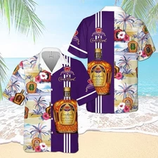 Crown Royal Collection Hibicus Palm Tree All Over Print 3d Aloha Summer Beach Ha