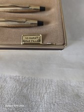 Cross 10 Karat Gold Filled Pen Pencil Set with Box