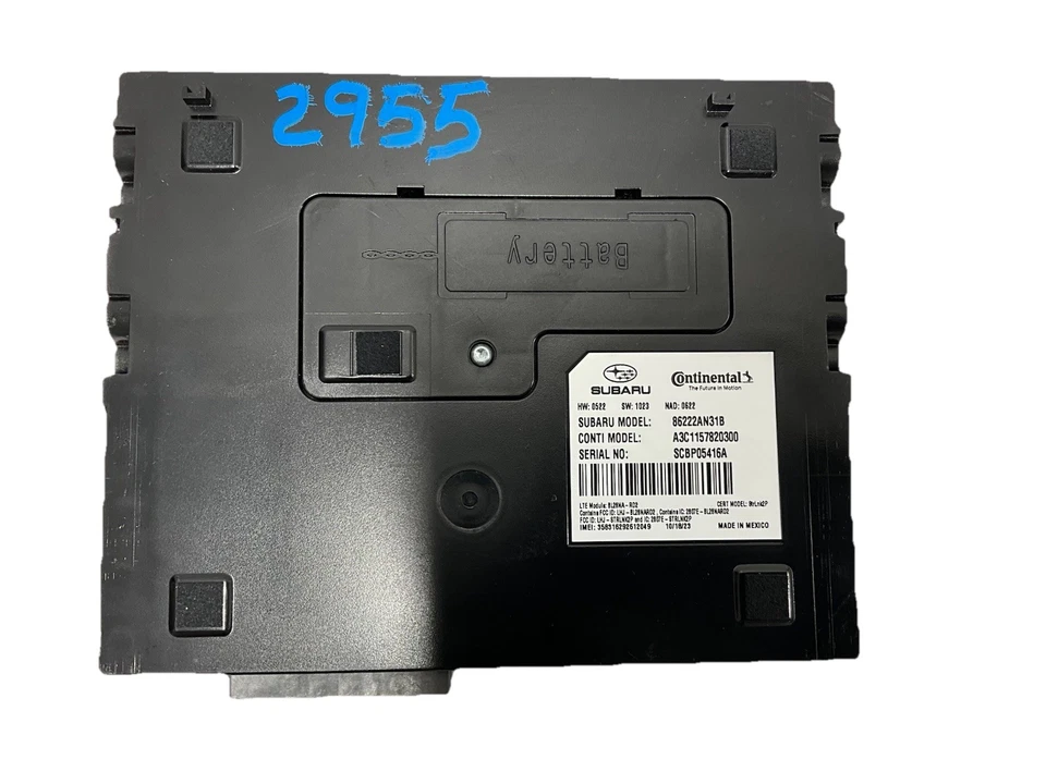 Módulo de control telemático de comunicaciones Subaru Legacy/Out 2024 86222AN31B OEM Foto 2 de 4