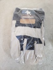3 Pairs - HANDS ON Premium Double Leather Palm Gloves - Medium
