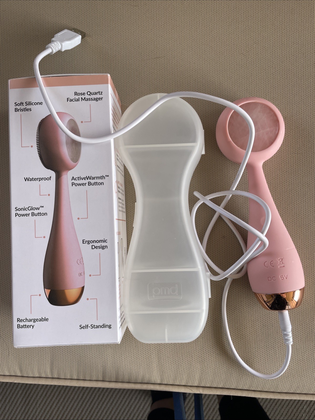 PMD Clean Smart Facial Cleansing Device in Blush (Baby Pink) - Brand New In Box