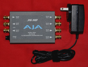AJA 3GDA 1x6 3G/HD/SD Reclocking DA W/Power Supply